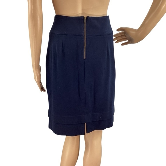 Cabi Lido Skirt Navy Blue Ponte Knit Workwear Pencil Style 5051 Size 8 - Picture 5 of 7